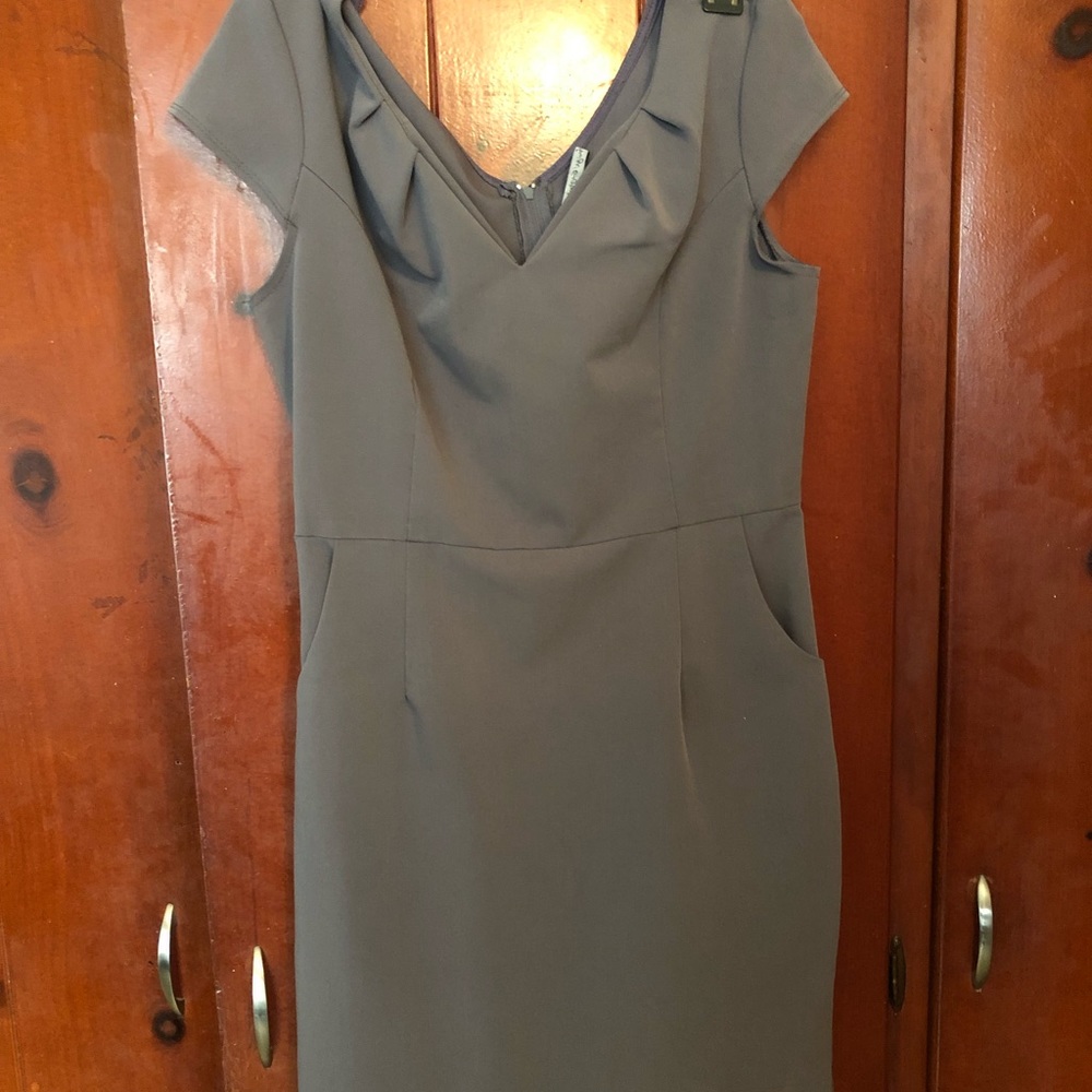 Grey cocktail dress.  Large. Foreign exchange.